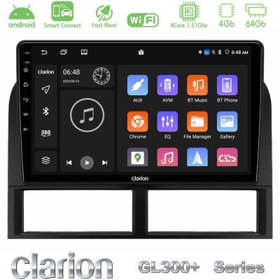 Clarion GL300+ Series 4Core Android ClarionOS 4+64GB  Jeep Grand Cherokee 1999-2004 Navigation Multimedia Tablet 9