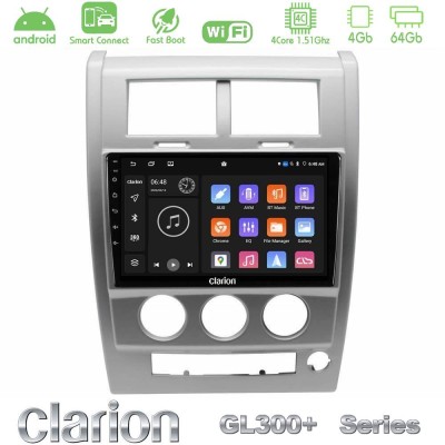 Clarion GL300+ Series 4Core Android ClarionOS 4+64GB  Jeep Cherokee (KK) 2008-2012 Navigation Multimedia Tablet 10