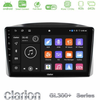 Clarion GL300+ Series 4Core Android ClarionOS 4+64GB  Jeep Grand Cherokee 2005-2007 Navigation Multimedia Tablet 10