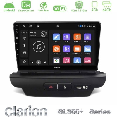 Clarion GL300+ Series 4Core Android ClarionOS 4+64GB  Kia Ceed 2018-2023 Navigation Multimedia Tablet 9