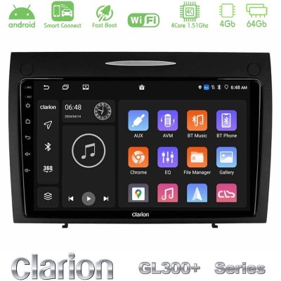 Clarion GL300+ Series 4Core Android ClarionOS 4+64GB  Mercedes SLK Class Navigation Multimedia Tablet 9
