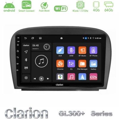 Clarion GL300+ Series 4Core Android ClarionOS 4+64GB  Mercedes SL Class 2005-2011 Navigation Multimedia Tablet 9