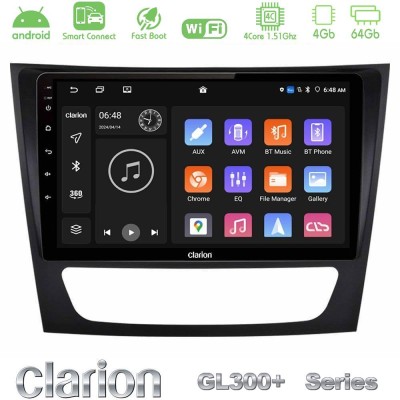 Clarion GL300+ Series 4Core Android ClarionOS 4+64GB  Mercedes E Class / CLS Class Navigation Multimedia Tablet 9