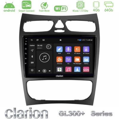 Clarion GL300+ Series 4Core Android ClarionOS 4+64GB  Mercedes CLK Class W209 2000-2004 Navigation Multimedia Tablet 9