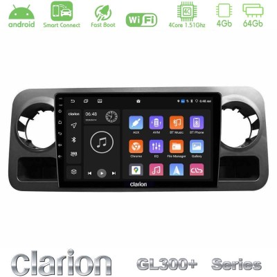 Clarion GL300+ Series 4Core Android ClarionOS 4+64GB  Mercedes Sprinter W907 Navigation Multimedia Tablet 10