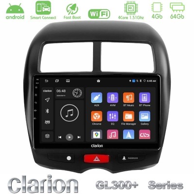 Clarion GL300+ Series 4Core Android ClarionOS 4+64GB  Mitsubishi ASX Navigation Multimedia Tablet 10