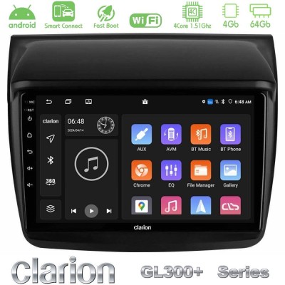Clarion GL300+ Series 4Core Android ClarionOS 4+64GB  Mitsubishi L200 Navigation Multimedia Tablet 9