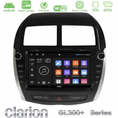 Clarion GL300+ Series 4Core Android ClarionOS 4+64GB Mitsubishi ASX 2013-2018 Navigation Multimedia Tablet 9