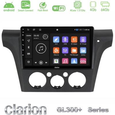 Clarion GL300+ Series 4Core Android ClarionOS 4+64GB Mitsubishi Outlander 2002 – 2007 Navigation Multimedia Tablet 10