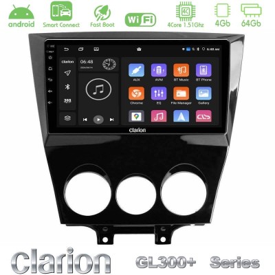 Clarion GL300+ Series 4Core Android ClarionOS 4+64GB  Mazda RX8 2008-2012 Navigation Multimedia Tablet 9