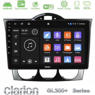 Clarion GL300+ Series 4Core Android ClarionOS 4+64GB  Mazda RX8 2003-2008 Navigation Multimedia Tablet 9