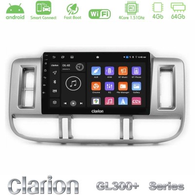 Clarion GL300+ Series 4Core Android ClarionOS 4+64GB  Nissan X-Trail (T30) 2000-2003 Navigation Multimedia Tablet 9