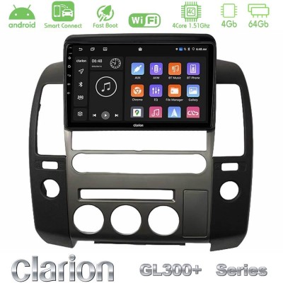 Clarion GL300+ Series 4Core Android ClarionOS 4+64GB   Nissan Navara D40 2006-2012 (με εργ.οθόνη) Navigation Multimedia Tablet 9