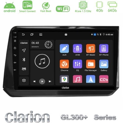 Clarion GL300+ Series 4Core Android ClarionOS 4+64GB Nissan Note 2021-2026 RHD Navigation Multimedia Tablet 10