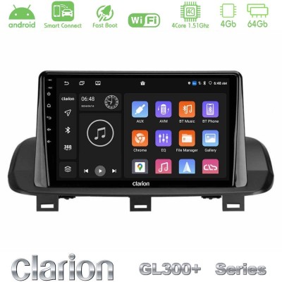 Clarion GL300+ Series 4Core Android ClarionOS 4+64GB  Nissan Qashqai J12 amp; X-Trail T33 Navigation Multimedia Tablet 10