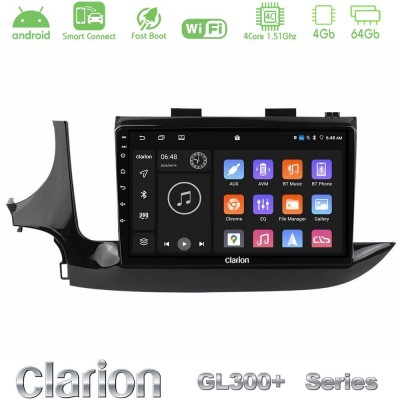 Clarion GL300+ Series 4Core Android ClarionOS 4+64GB  Opel Mokka 2016-2020 Navigation Multimedia Tablet 9