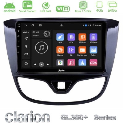 Clarion GL300+ Series 4Core Android ClarionOS 4+64GB  Opel Karl 2017-2019 Navigation Multimedia Tablet 9