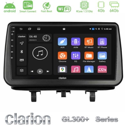 Clarion GL300+ Series 4Core Android ClarionOS 4+64GB  Opel Meriva B 2010-2017 Navigation Multimedia Tablet 9