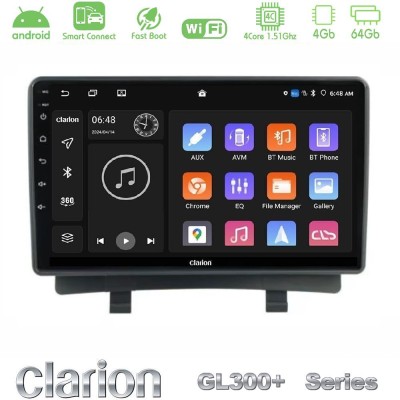 Clarion GL300+ Series 4Core Android ClarionOS 4+64GB  Opel Zafira 2012-2016 Navigation Multimedia Tablet 9