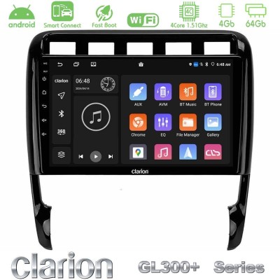 Clarion GL300+ Series 4Core Android ClarionOS 4+64GB  Porsche Cayenne 2003-2010 Navigation Multimedia Tablet 9