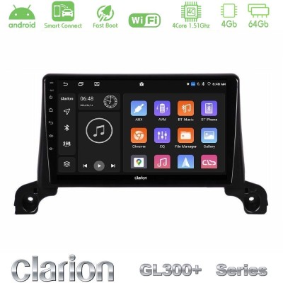 Clarion GL300+ Series 4Core Android ClarionOS 4+64GB  Peugeot 3008/5008 2017-2023 Navigation Multimedia Tablet 9
