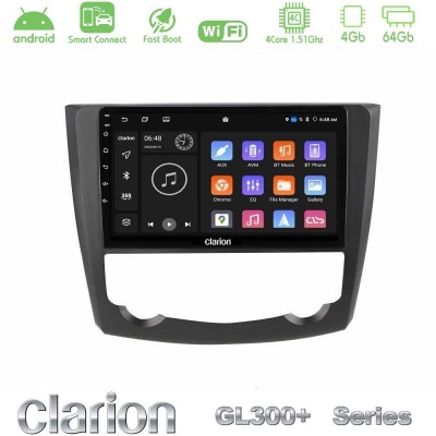 Clarion GL300+ Series 4Core Android ClarionOS 4+64GB  Renault Kadjar Navigation Multimedia Tablet 9