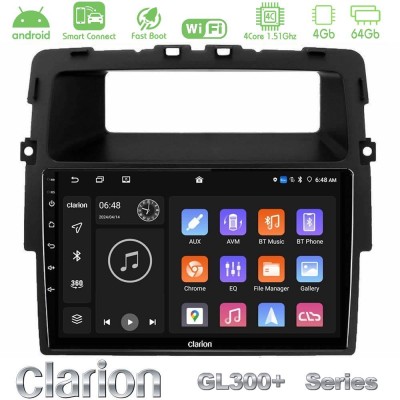 Clarion GL300+ Series 4Core Android ClarionOS 4+64GB  Renault/Nissan/Opel Navigation Multimedia Tablet 10