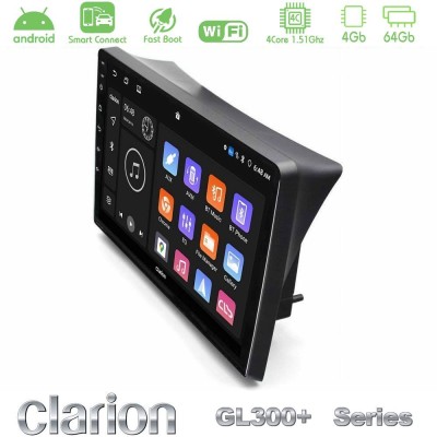 Clarion GL300+ Series 4Core Android ClarionOS 4+64GB Opel Vivaro/Renault Trafic/Nissan Primastar Navigation Multimedia Tablet 10