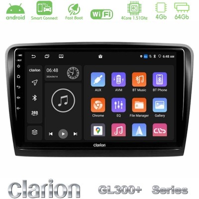 Clarion GL300+ Series 4Core Android ClarionOS 4+64GB  Skoda Superb 2008-2015 Navigation Multimedia Tablet 10