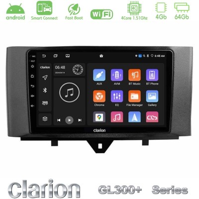 Clarion GL300+ Series 4Core Android ClarionOS 4+64GB  Smart 451 Facelift Navigation Multimedia Tablet 9