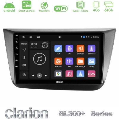 Clarion GL300+ Series 4Core Android ClarionOS 4+64GB  Seat Altea 2004-2015 Navigation Multimedia Tablet 9