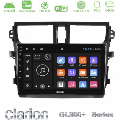 Clarion GL300+ Series 4Core Android ClarionOS 4+64GB  Suzuki Celerio 2014-2020 Navigation Multimedia Tablet 9