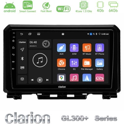 Clarion GL300+ Series 4Core Android ClarionOS 4+64GB  Suzuki Jimny 2018-2022 Navigation Multimedia Tablet 9