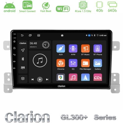 Clarion GL300+ Series 4Core Android ClarionOS 4+64GB  Suzuki Grand Vitara Navigation Multimedia Tablet 9