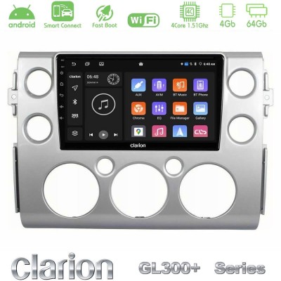 Clarion GL300+ Series 4Core Android ClarionOS 4+64GB Toyota FJ 2007-2014 Navigation Multimedia Tablet 9
