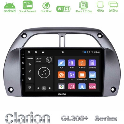 Clarion GL300+ Series 4Core Android ClarionOS 4+64GB  Toyota RAV4 2001 - 2006 Navigation Multimedia Tablet 9