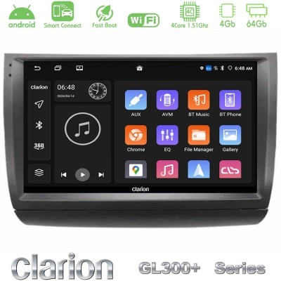Clarion GL300+ Series 4Core Android ClarionOS 4+64GB  Toyota Prius 2004-2009 Navigation Multimedia Tablet 9