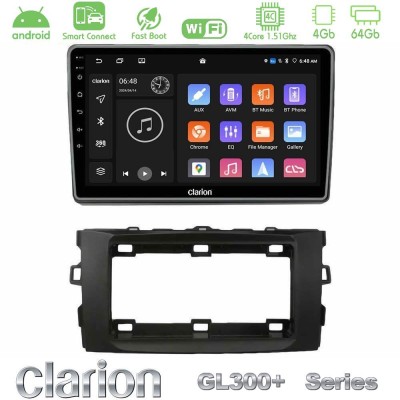 Clarion GL300+ Series 4Core Android ClarionOS 4+64GB  Toyota Auris 2013-2016 Navigation Multimedia Tablet 10