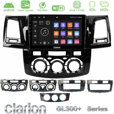 Clarion GL300+ Series 4Core Android ClarionOS 4+64GB  Toyota Hilux 2007-2016 Navigation Multimedia Tablet 9