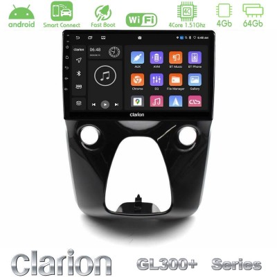 Clarion GL300+ Series 4Core Android ClarionOS 4+64GB  Toyota Aygo | Citroen C1 | Peugeot 108 Navigation Multimedia 10