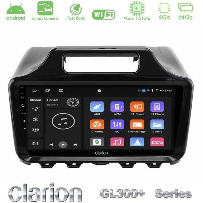 Clarion GL300+ Series 4Core Android ClarionOS 4+64GB  Toyota iQ 2008 – 2015 Navigation Multimedia Tablet 9