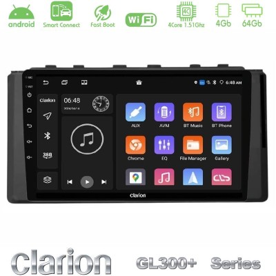 Clarion GL300+ Series 4Core Android ClarionOS 4+64GB Subaru BRZ / Toyota GR86 2022-> Navigation Multimedia Tablet 9