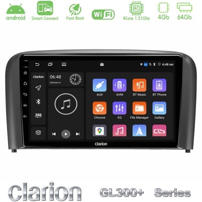 Clarion GL300+ Series 4Core Android ClarionOS 4+64GB  Volvo S80 1998-2006 Navigation Multimedia Tablet 9