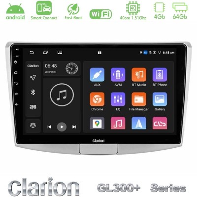 Clarion GL300+ Series 4Core Android ClarionOS 4+64GB  VW Passat Navigation Multimedia Tablet 10