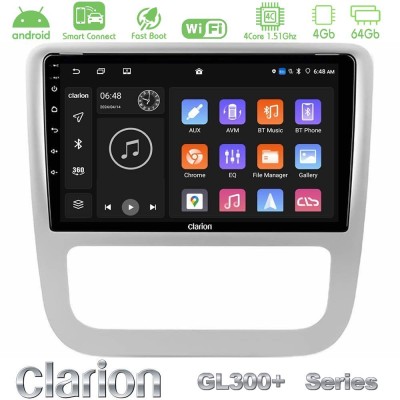 Clarion GL300+ Series 4Core Android ClarionOS 4+64GB  VW Scirocco 2008-2014 Navigation Multimedia Tablet 9