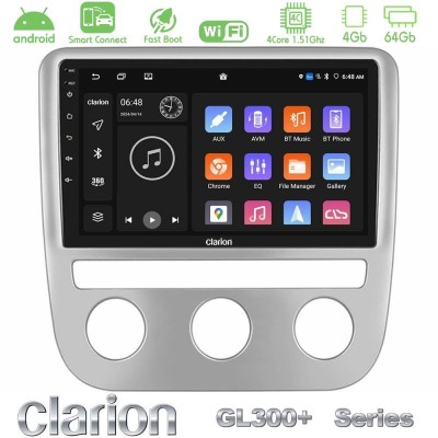 Clarion GL300+ Series 4Core Android ClarionOS 4+64GB  VW Scirocco 2008-2014 Navigation Multimedia Tablet 9