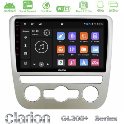 Clarion GL300+ Series 4Core Android ClarionOS 4+64GB  VW Scirocco 2008 – 2014 Navigation Multimedia Tablet 9