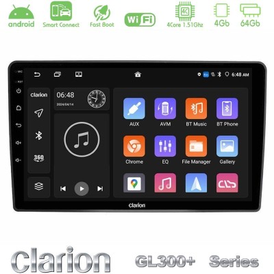 Clarion GL300+ Series 4Core Android ClarionOS 4+64GB  VW Passat Navigation Multimedia Tablet 9