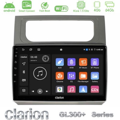 Clarion GL300+ Series 4Core Android ClarionOS 4+64GB  VW Touran 2011-2015 Navigation Multimedia Tablet 10