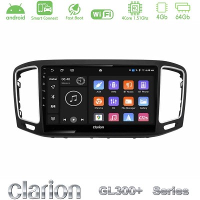 Clarion GL300+ Series 4Core Android ClarionOS 4+64GB VW Sharan 2015-2023 Navigation Multimedia Tablet 9